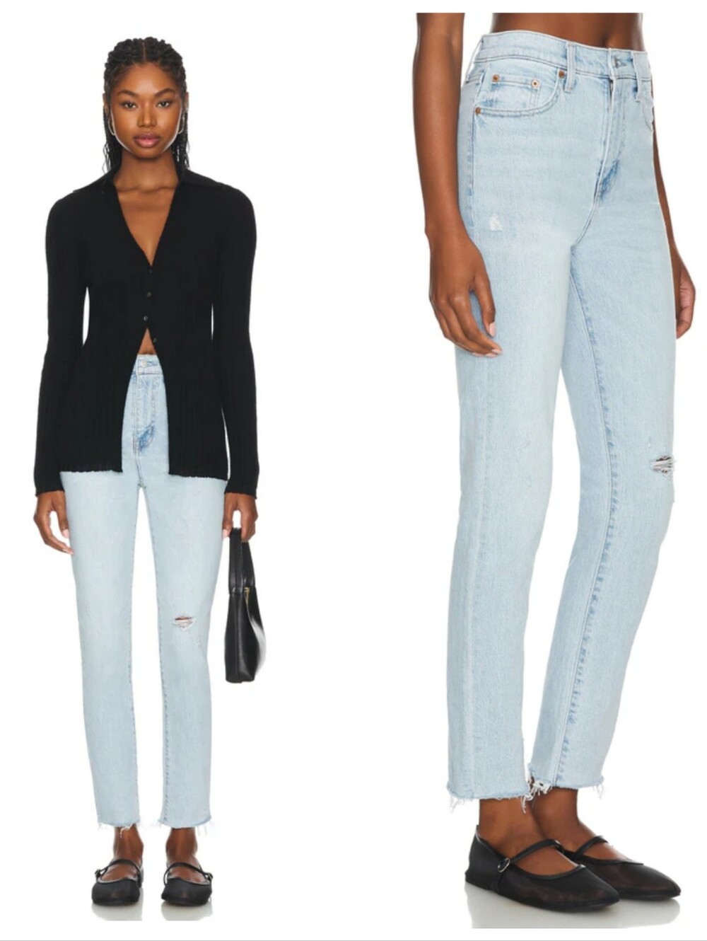 Pistola Kate Slim Leg Jeans  Light Wash Women's 28 Monaco Distressed Bohemian